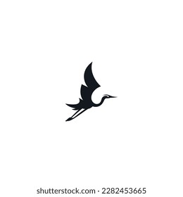 Diseño del logotipo Heron Plantilla de diseño del logotipo simple Heron