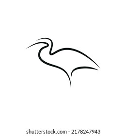 heron logo design vector file