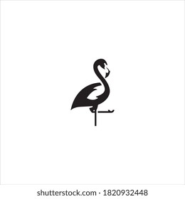 Ilustración vectorial del diseño del logotipo de la garza.