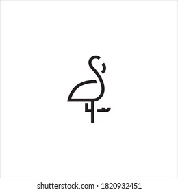 Heron logo design vector illustration.
