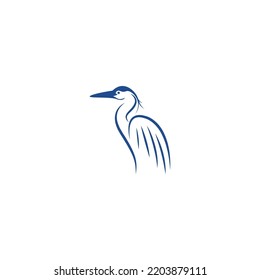 Heron logo icon illustration template vector