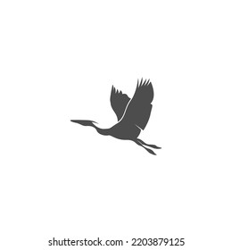Heron logo icon illustration template vector