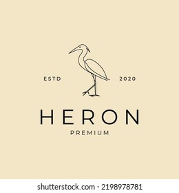 Heron logo icon illustration vector design template
