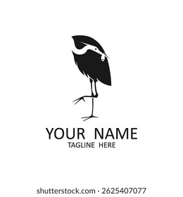 heron logo vector icon illustration design