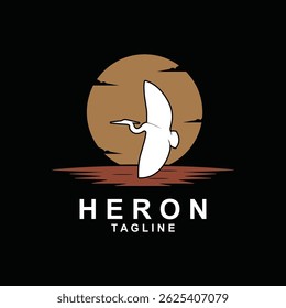 heron logo vector icon illustration design