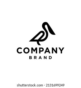 heron pelican stork vector logo icon design stock gulf bird coast beach illustration abstract ibis logo