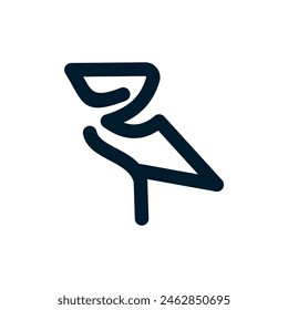 heron pelican stork vector logo lineart line outline monoline icon design stock gulf bird coast beach illustration abstract ibis logo