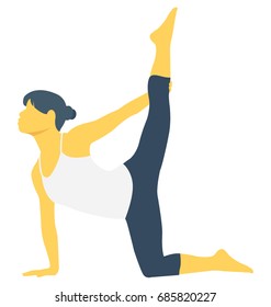 
Heron Pose Color Vector Icon 
