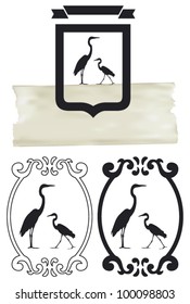 heron with shield