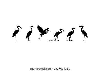 Набор векторов для коллекции Heron Silhouettes
