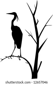 Heron. Vector illustration