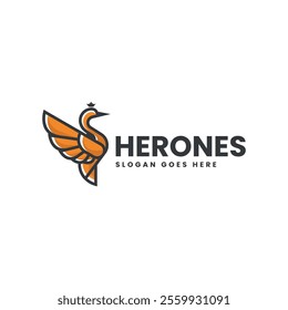 Herones Simple Mascot Logo Template