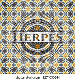 Herpes arabesque emblem. arabic decoration.