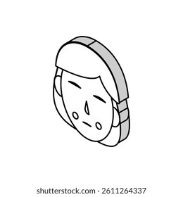 herpes disease isometric icon vector. herpes disease sign. isolated symbol illustration