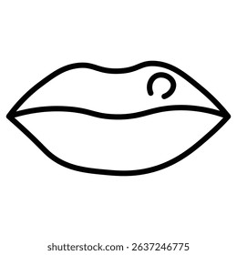 herpes icon Simple thin line stroke