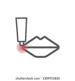 Herpes line icon. Vector sign for web graphic.
