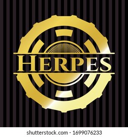 Herpes shiny emblem. Vector Illustration. Detailed.
