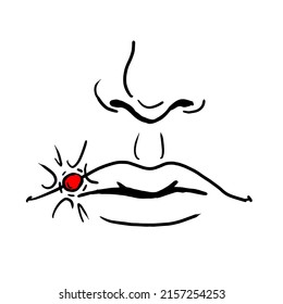 Herpes vector illustration isolated on white background