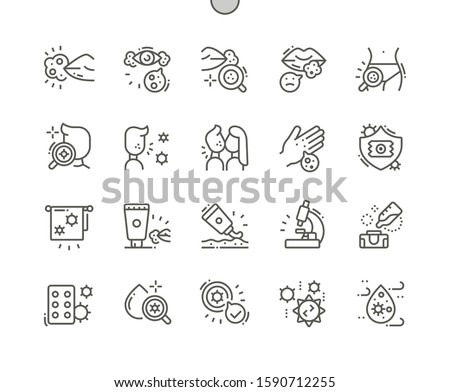 Herpes Well-crafted Pixel Perfect Vector Thin Line Icons 30 2x Grid for Web Graphics and Apps. Simple Minimal Pictogram