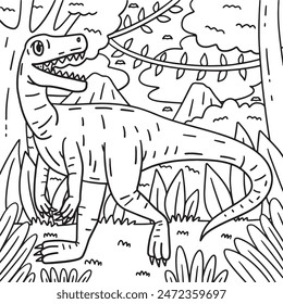 Herrerasaurus Dinosaur Coloring Page for Kids