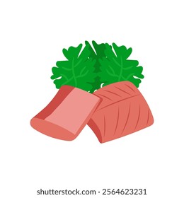 Herring Filet Sushi Seafood Vector Illustration, Isolated