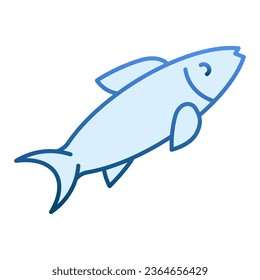 Herring fish flat icon. Aquatic food blue icons in trendy flat style. Seafood gradient style design, designed for web and app. Eps 10