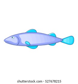 Herring fish icon. Cartoon illustration of herring fish vector icon for web