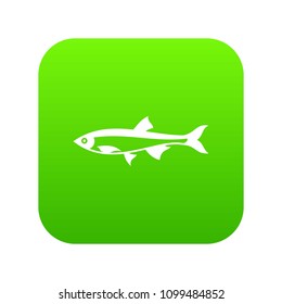 Herring fish icon digital green for any design isolated on white vector illustration