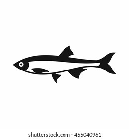 Herring fish icon in simple style on a white background