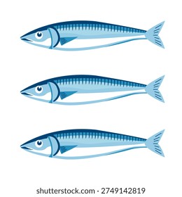Herring flat vector illustration. Ocean fauna delicacy. Seafood, healthy undersea fish. Flat vector illustration isolated on white background.EPS10