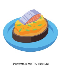 Herring food icon isometric vector. Ocean fish. Sea water
