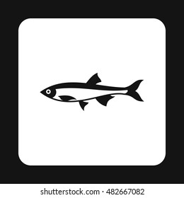 Herring icon in simple style isolated on white background. Sea creatures symbol vector illustration