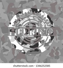 Herring on grey camouflage texture