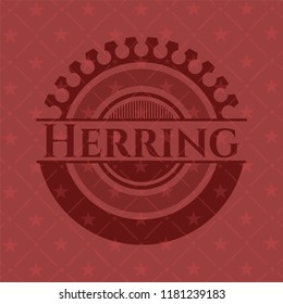Herring retro red emblem
