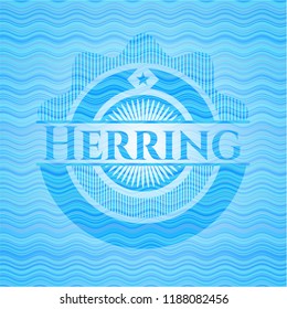 Herring water wave representation emblem.