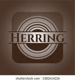 Herring wood icon or emblem. Vector Illustration.