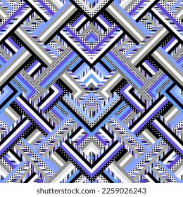 Patrón azteca de herringbone. Fondo de diseño de edredón sin inconvenientes. Imagen del vector