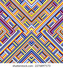 Herringbone aztec pattern. Seamless quilting design background. Vector image