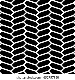 Herringbone motif. Seamless surface pattern design with hexagons tessellation ornament. Mosaic parquet wallpaper. White zigzag weaving lines. Jagged strokes. Digital paper, page fills, print. Vector.