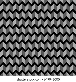 Herringbone motif. Zigzag weaving lines. Jagged stripes. Seamless surface pattern design with rhombuses blocks tessellation ornament. Mosaic parquet wallpaper. Digital paper, page fills, print. Vector