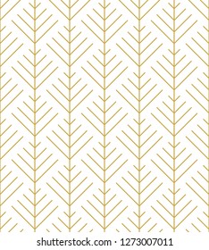 Herringbone ornament in gold. Seamless vector pattern