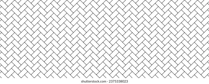 herringbone pattern- broken twill weave. white seamless patter for kitchen backsplash, bathroom wall, shower. vector herringbone texture