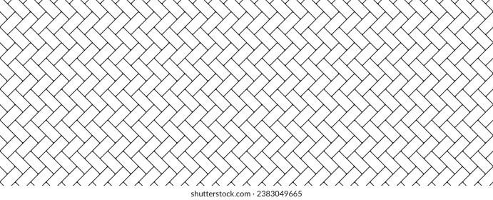 herringbone pattern- broken twill weave. white seamless patter for kitchen backsplash, bathroom wall, shower. vector herringbone texture