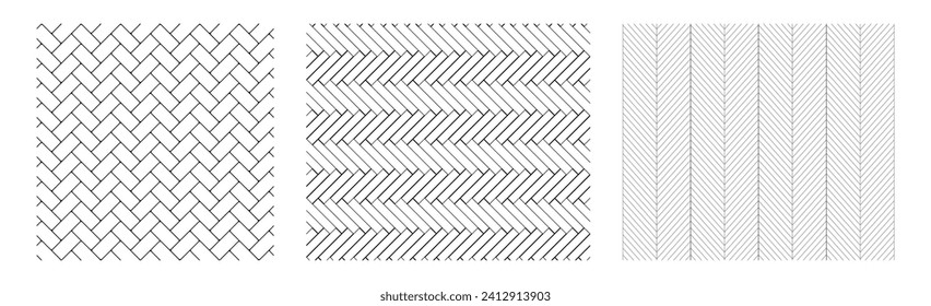 herringbone pattern- broken twill weave. white seamless patter for kitchen backsplash, bathroom wall, shower. vector herringbone texture