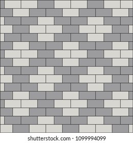 Herringbone pattern. Rectangles slabs tessellation. Floor cladding bricks. Repeated tiles ornament background. Mosaic motif. Pavement wallpaper. paving slabs pattern. Vector illustration.