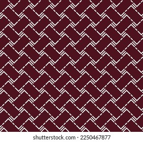 Herringbone pattern. Rectangles slabs tessellation. Seamless surface design with slant blocks tiling. Floor cladding bricks. Repeated tiles ornament background. Mosaic motif. Pavement wallpaper