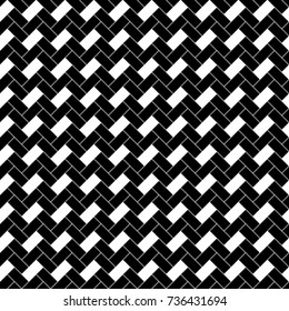 Herringbone pattern. Rectangles slabs tessellation. Seamless surface design with slanted blocks tiling. Floor cladding bricks. Repeated tiles ornament background. Mosaic motif. Pavement wallpaper.
