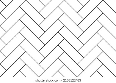 Herringbone pattern Seamless fabric with black and white background color. stripes abstract geometric wallpaper. Vector illustration Premium