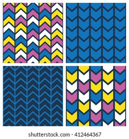herringbone pattern set vector background