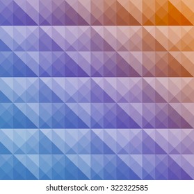 Herring-bone print. Abstract background of colorful triangles. Triangular brick structure. Brickwork with a flow of color. Chevron pattern. Brochure cover backdrop template. Vector illustration